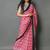 Pink ethnic motifs silk cotton saree