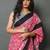 Pink ethnic motifs silk cotton saree