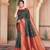 Green ethnic motifs zari silk blend kanjeevaram saree