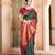 Green ethnic motifs zari silk blend kanjeevaram saree