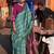 Blue blue abstract printed saree with blouse