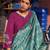 Blue blue abstract printed saree with blouse