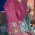 Blue blue abstract printed saree with blouse