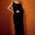 Black striped sequinned  georgette saree