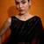 Black striped sequinned  georgette saree