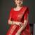 Red woven design zari banarasi saree