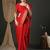 Red woven design zari banarasi saree