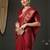 Maroon leheriya printed woven design zari banarasi saree
