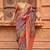 Purple woven design zari traditional festive wear patola saree