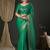 Teal woven design zari banarasi saree