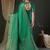 Teal woven design zari banarasi saree
