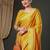 Yellow woven design zari banarasi saree