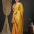 Yellow woven design zari banarasi saree