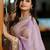 Mauve embellished tissue saree