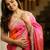 Pink solid embellished mirror work tissue celebrity saree