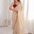 Cream embellished sequinned  georgette saree