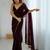 Maroon maroon embellished  chiffon sarees