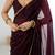Maroon maroon embellished  chiffon sarees