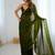 Green green embellished  chiffon sarees