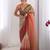 Brown ombre embroidered party wear  chiffon saree with matching blouse