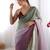 Green women ombre embroidered chiffon saree