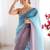 Blue embellished ethnic embroidered saree