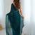 Teal teal embellished  chiffon sarees