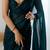 Teal teal embellished  chiffon sarees