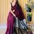 Burgundy  cotton saree with blouse piece