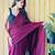 Burgundy  cotton saree with blouse piece