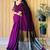 Purple colourblocked  cotton saree