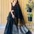 Black colourblocked  cotton saree