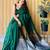 Green women colourblocked  cotton saree