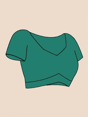 Green women colourblocked  cotton saree 5