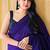 Blue women  cotton khadi saree with blouse