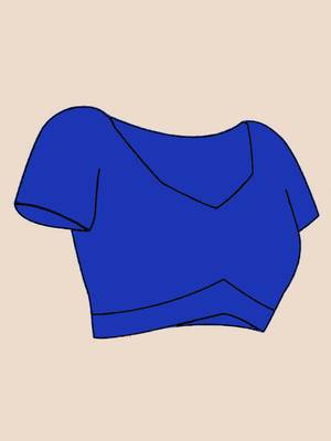 Blue women  cotton khadi saree with blouse 5