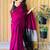 Burgundy  cotton khadi saree