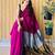 Burgundy  cotton khadi saree