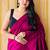 Burgundy  cotton khadi saree