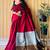 Maroon colourblocked  cotton saree