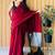 Maroon colourblocked  cotton saree
