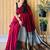 Maroon colourblocked  cotton saree