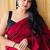 Maroon colourblocked  cotton saree