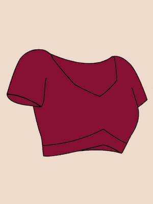 Maroon colourblocked  cotton saree 5