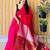 Pink  cotton khadi saree with blouse