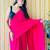 Pink  cotton khadi saree with blouse
