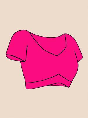Pink  cotton khadi saree with blouse 5