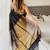 Black  cotton handloom khadi saree