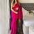Pink  cotton handloom khadi saree