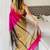 Pink  cotton handloom khadi saree